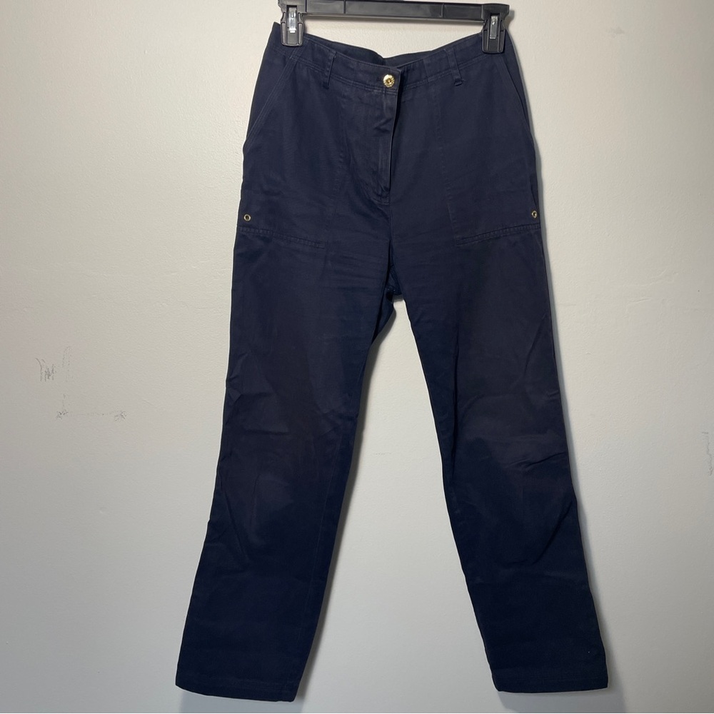 Lauren Ralph Lauren Navy Blue Chinos With Gold Grommet Details Women’s Size 4P